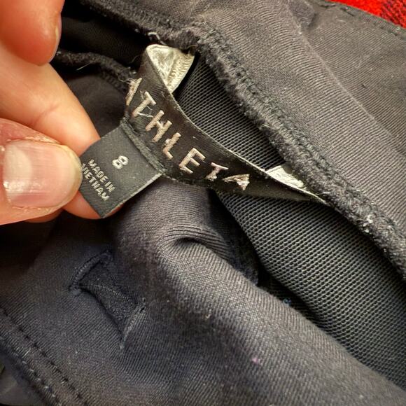 Athleta Women's Pants Leggings Headlands Hybrid Cargo Tight Black 8 Ripstop - Picture 3 of 9